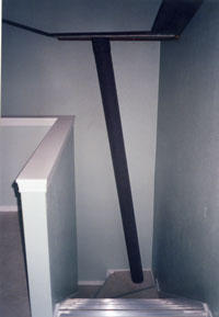 buil-in catwalk stairwell post