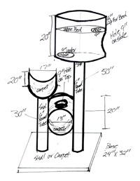 Example of custom design sketch